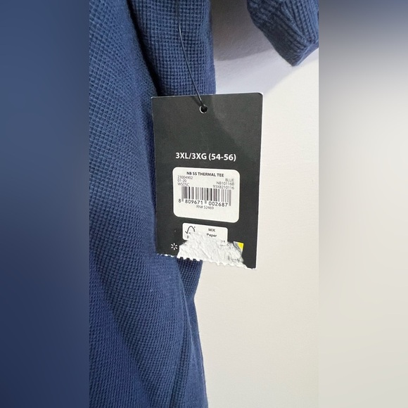 NWT No Boundaries Short Sleeve Thermal Tee, Size 3XL (54-56), Blue - Picture 4 of 5